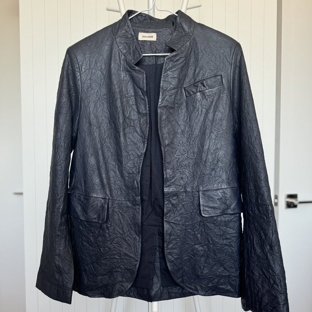 Zedig & Voltaire - Very Crinkled Leather Blazer - Size 38